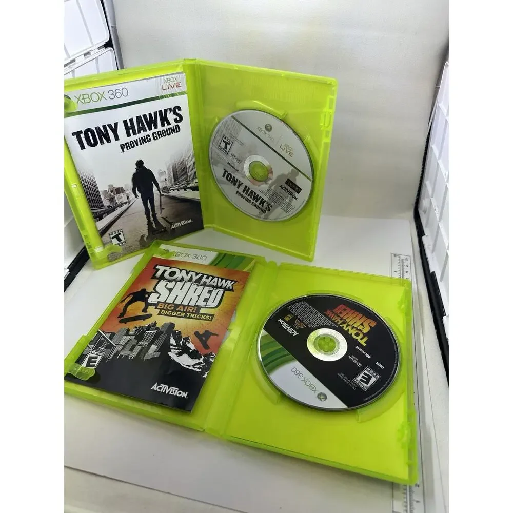 Xbox 360 Skateboarding Games Lot Tony Hawk Skate Proving Grounds Shred Big Air